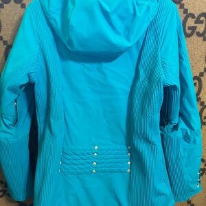 Obermeyer Teal Hooded Ski Jacket